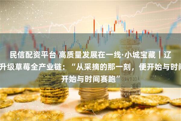 民信配资平台 高质量发展在一线·小城宝藏｜辽宁东港升级草莓全产业链：“从采摘的那一刻，便开始与时间赛跑”